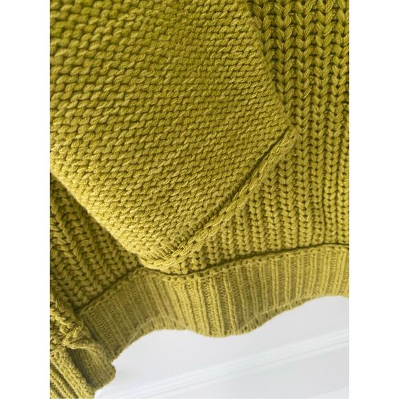 Habitat: Clothes  to Live In Green Knit Long Sleeve Sweater Sz M - Picture 7 of 14